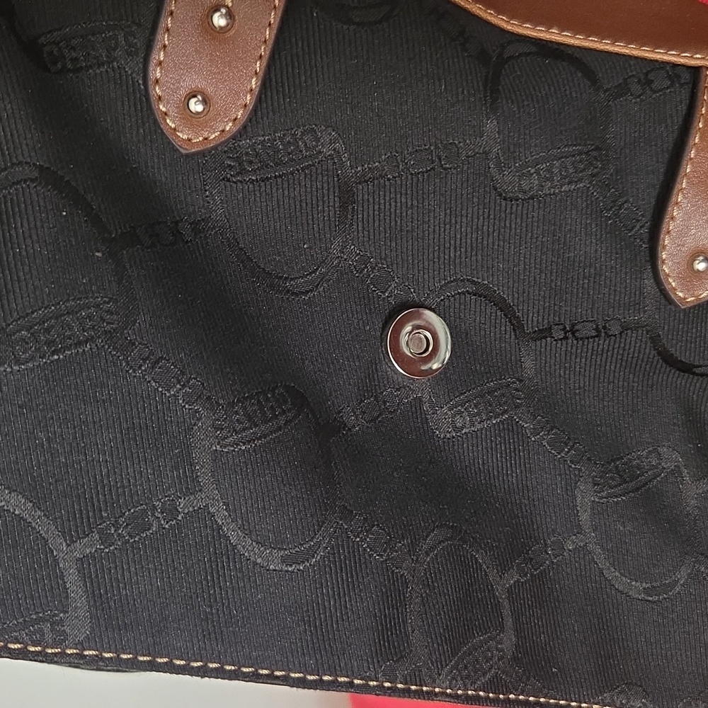 ❤️❤️ CHAPS Jacquard Fabric 2 Tone Crossbody/ Handle Bag - Picture 6 of 6